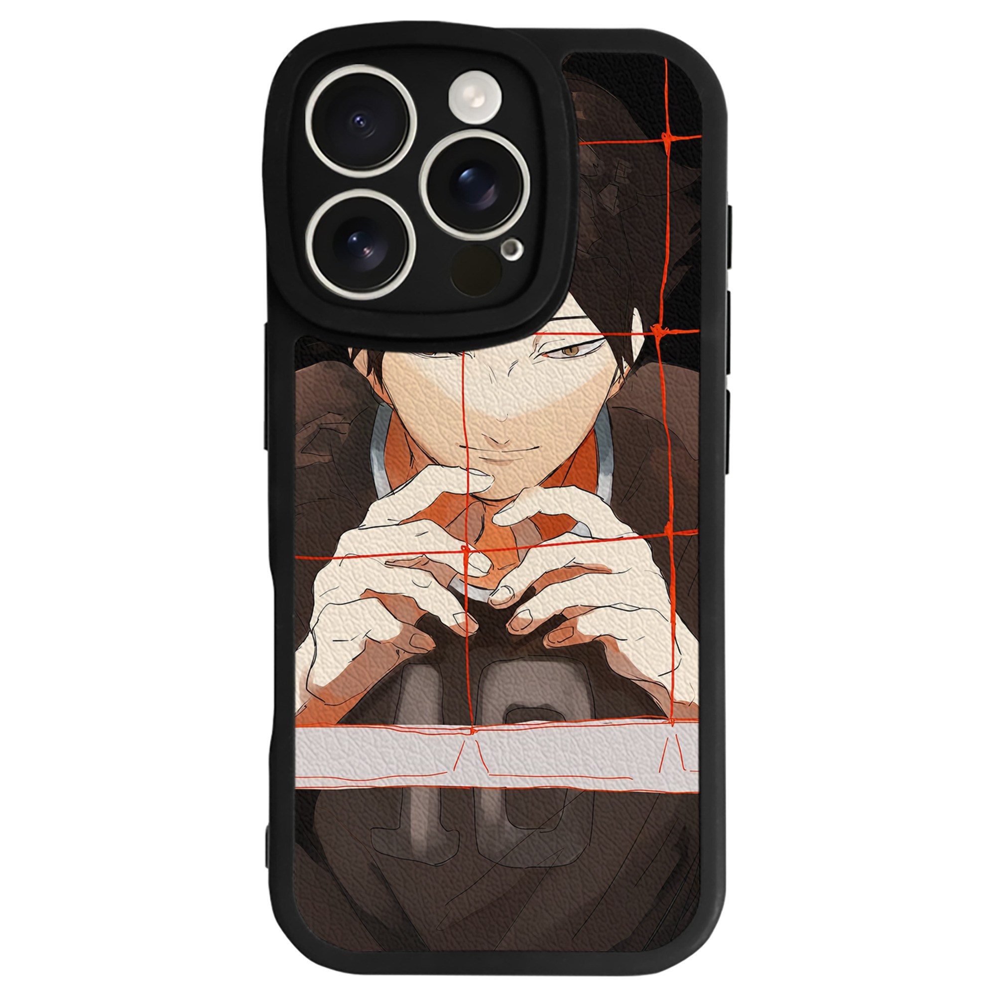 （画像用） ハイキュー!! Haikyu!! 【iPhone 16シリーズ対応】シリコンスマホケース（レザー調） 材質：シリコン